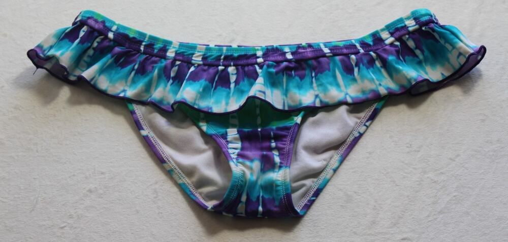 Hobie Designer Purple Tie Dye Bikini Swim Bathing Suit Bikini Bottom Size Large